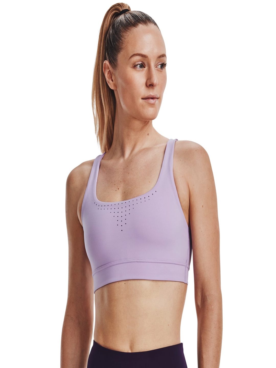 

UNDER ARMOUR RUSH Women Medium Coverage Mid Sports Bra, Purple