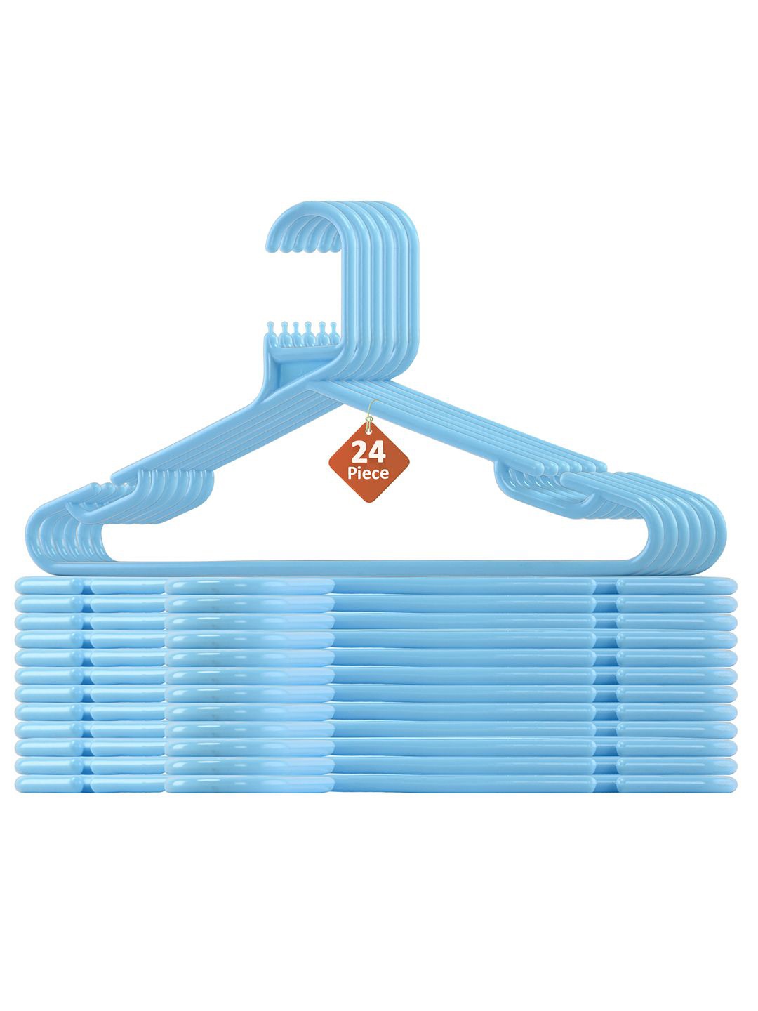 

Kuber Industries Blue Pack Of 24 Multipurpose Cloth Hangers For Wardrobe