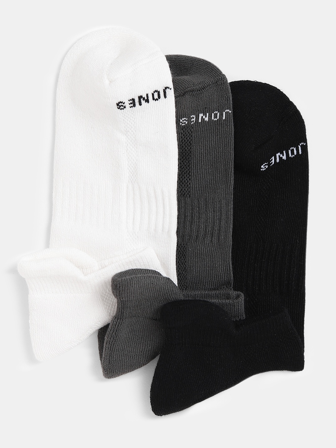 

Jack & Jones Men Pack Of 3 Ankle Length Socks, Black