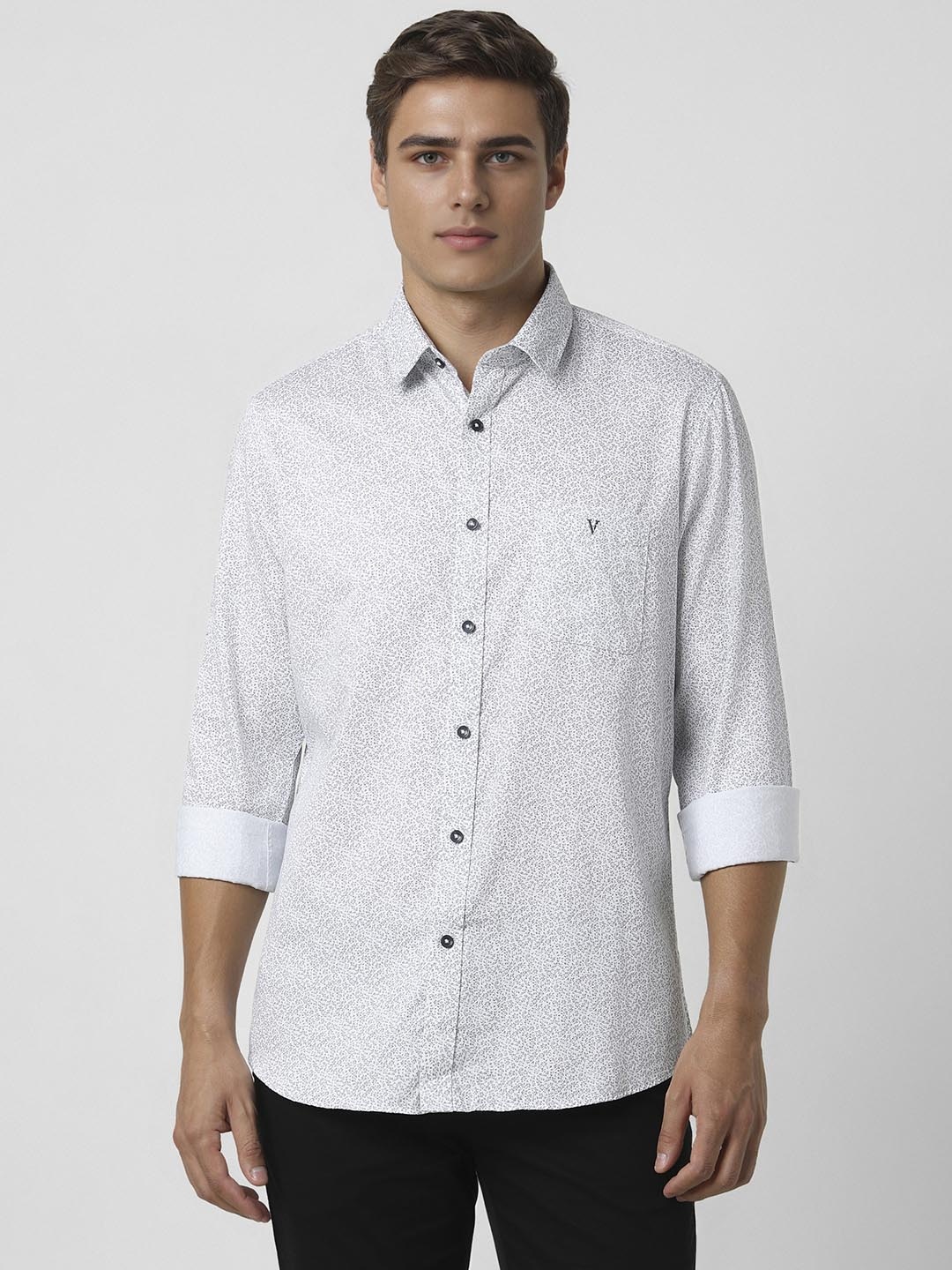 

Van Heusen Sport Men Slim Fit Floral Opaque Printed Casual Shirt, White
