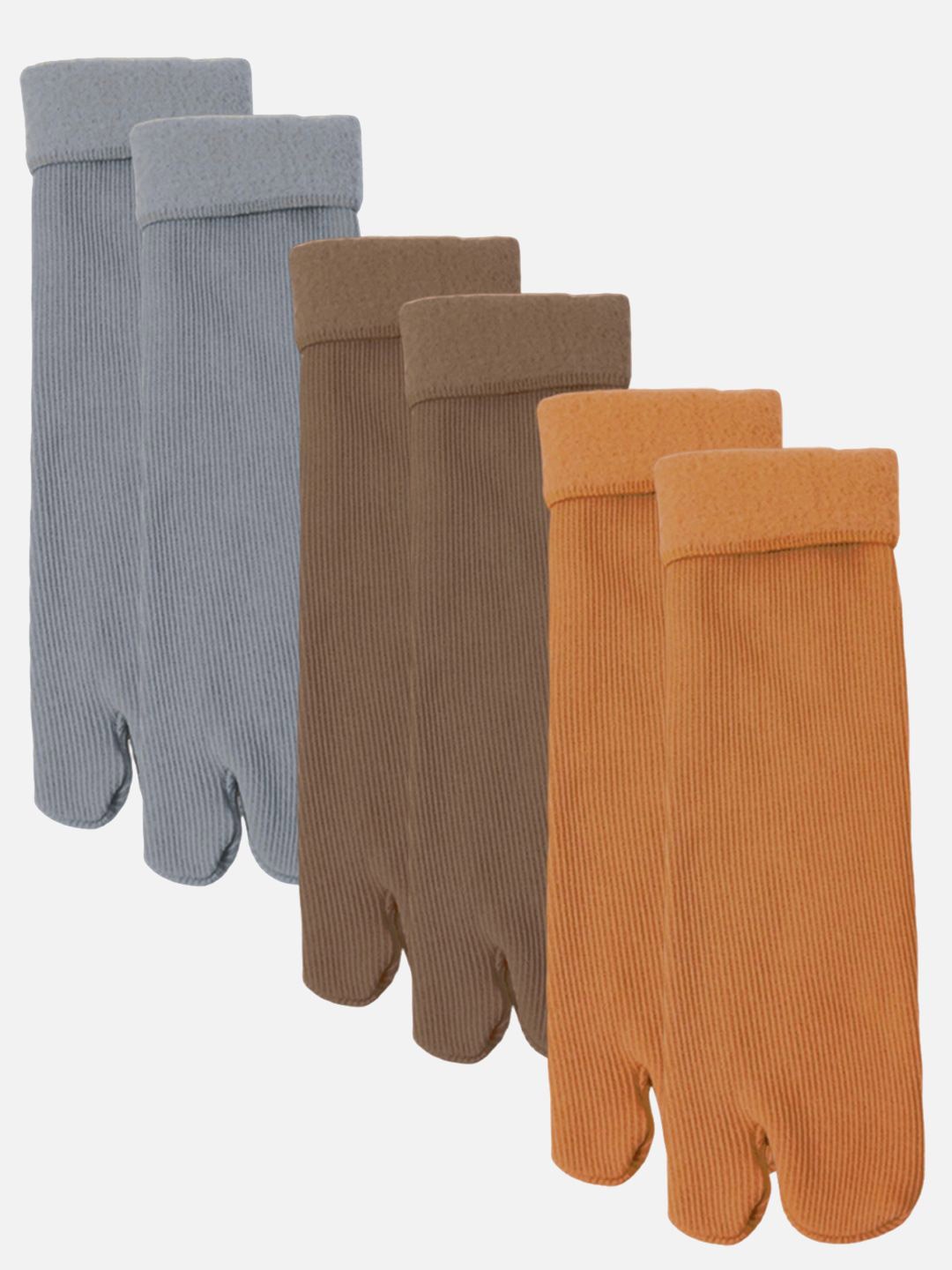 

StyFun Women Pack Of 3 Striped Cotton Calf-Length Socks, Yellow