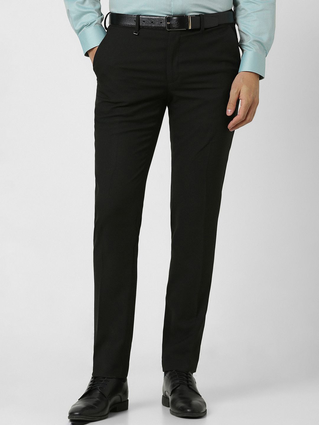 

Van Heusen Men Slim Fit Formal Trousers, Black
