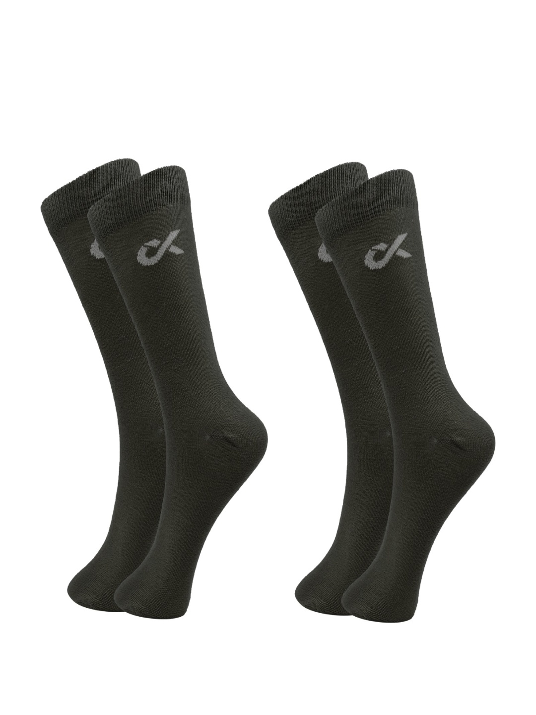 

Xjarvis Men Pack Of 2 Cotton Super Soft & Odour-Free Breathable Calf Length Socks, Olive