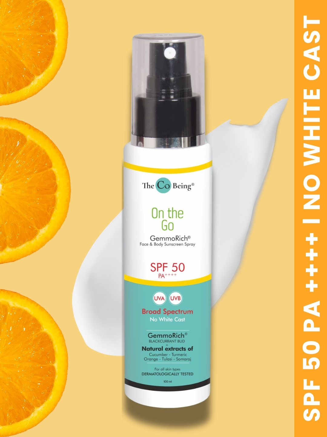 

The Co Being On The Go SPF 50 PA++++ Face Sunscreen Spray - 100 ml, White