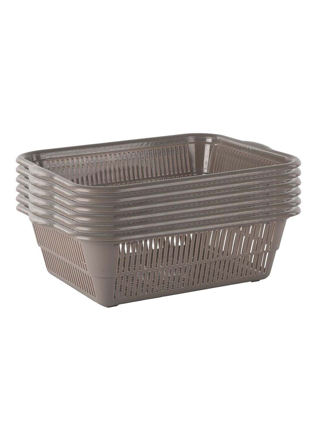 

Kuber Industries Grey 6 Pieces Fruit and Vegetable Basket