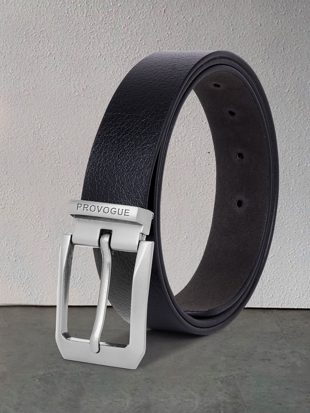 

Provogue Men Textured Leather Formal Belt, Black