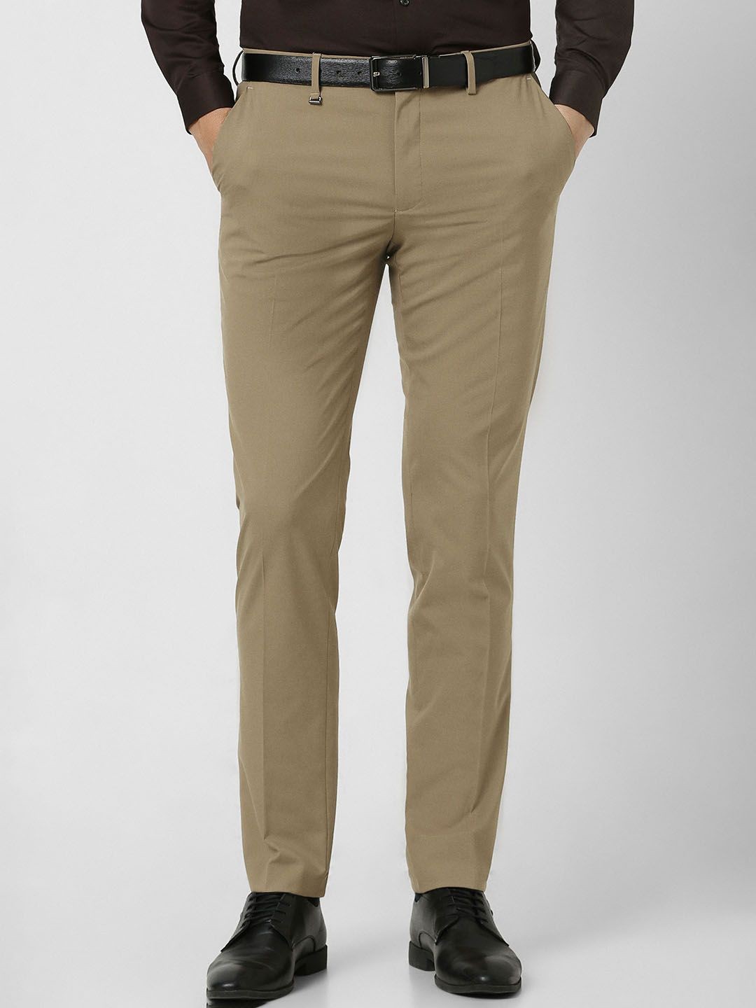 

Van Heusen Men Slim Fit Formal Trousers, Khaki