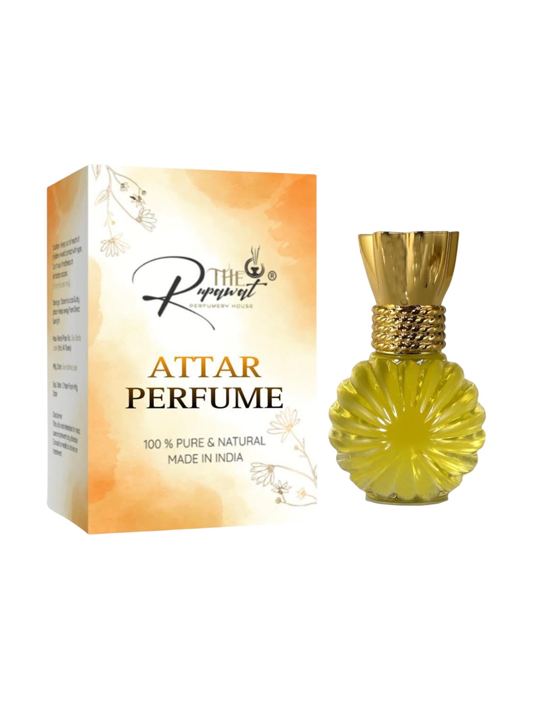 

THE RUPAWAT Perfumery House Blushing Pink Premium Natural & Alcohol-Free Attar - 12 ml, Transparent