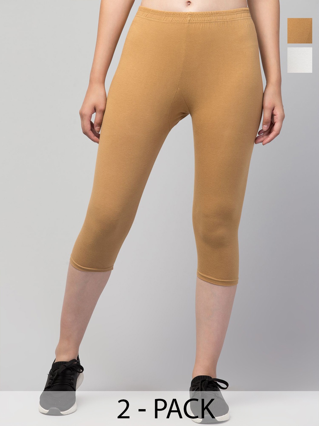 

CKARFE Women Capris, Beige