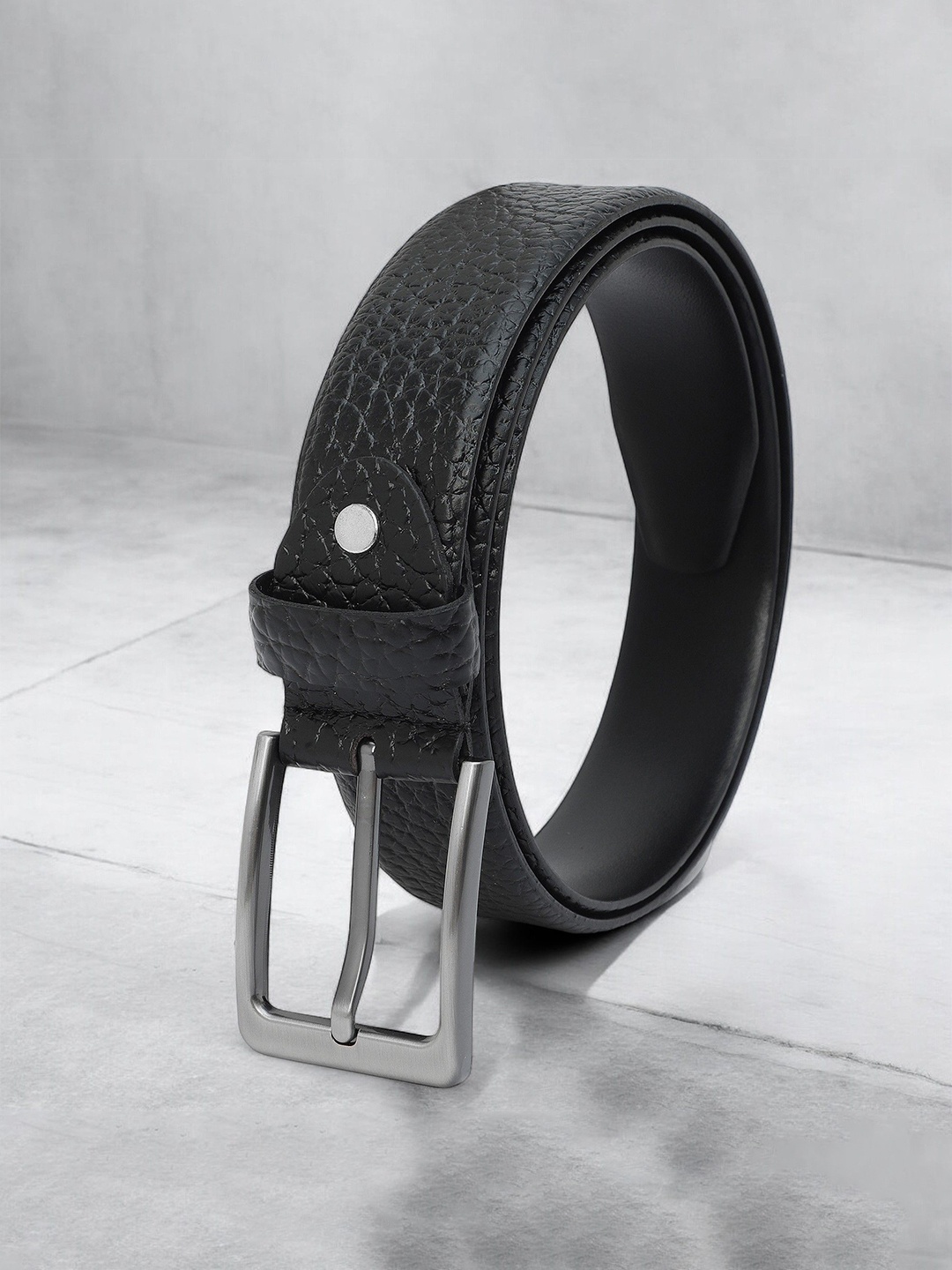 

Provogue Men Textured Leather Formal Belt, Black
