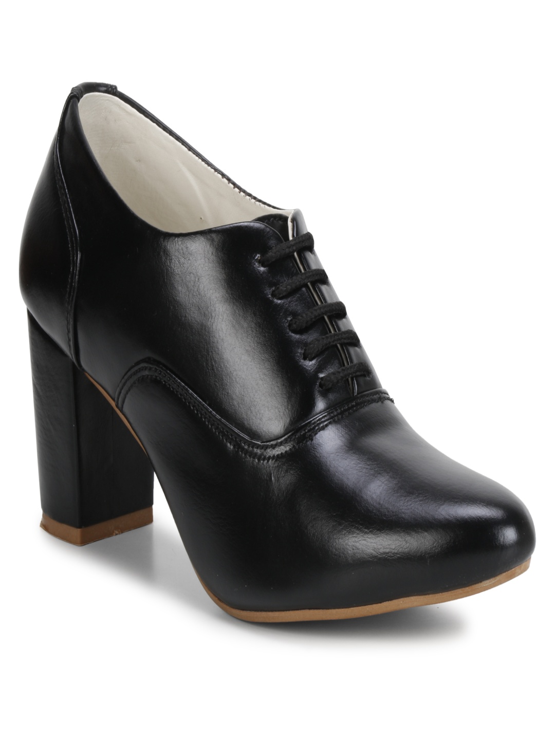

Commander Shoes Women Pointed Toe Block Heel Boots, Black