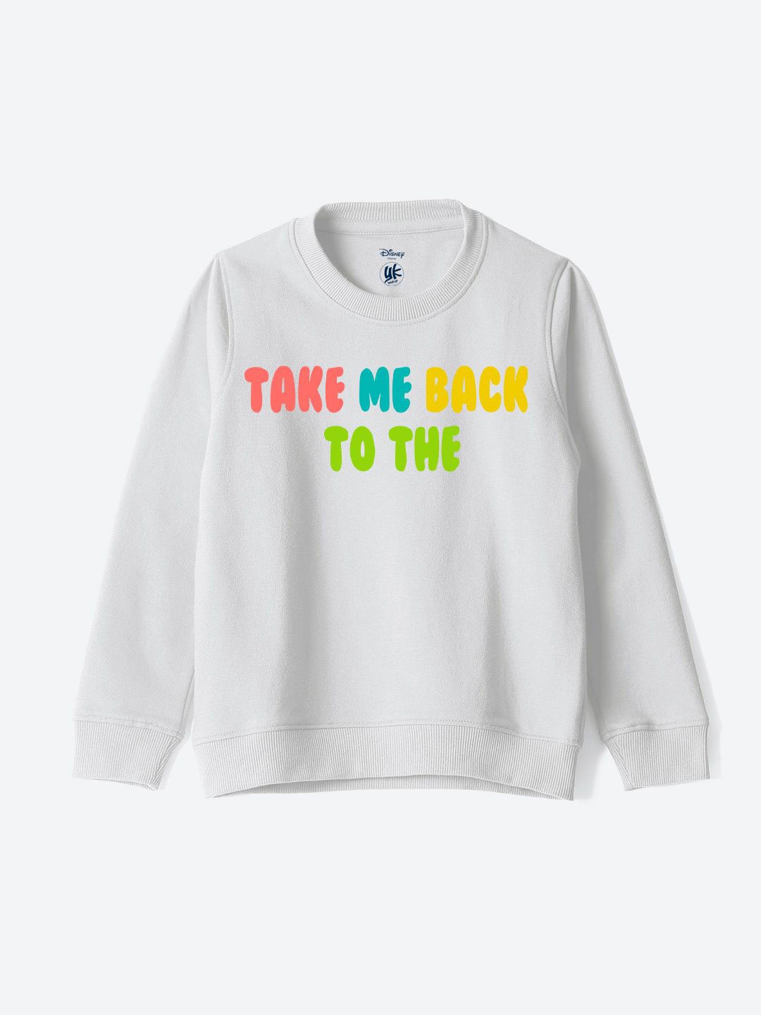 

YK Disney Boys Printed Pullover Sweatshirt, White