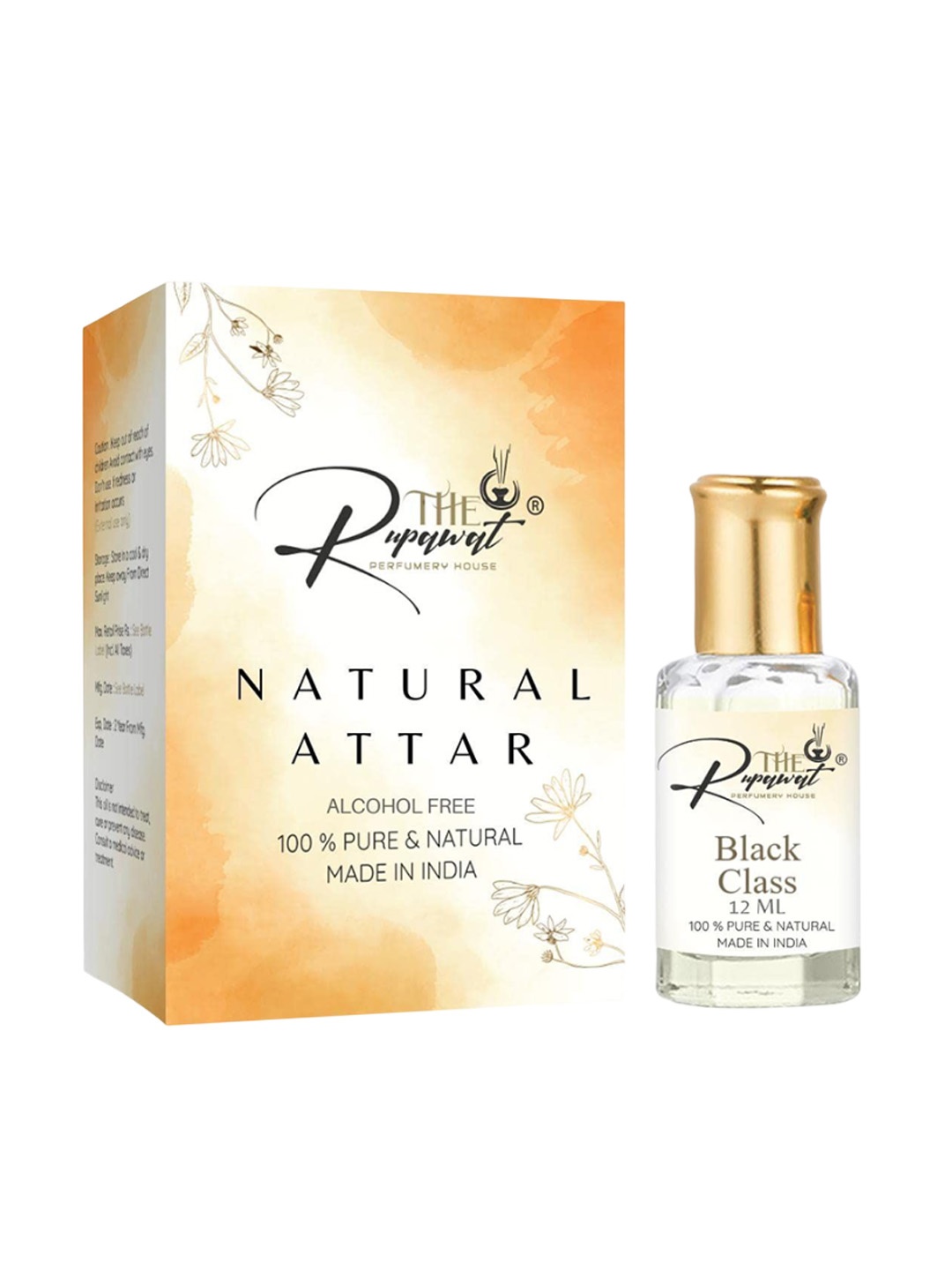 

THE RUPAWAT Perfumery House Black Class Natural & Alcohol Free Attar - 12 ml, Transparent