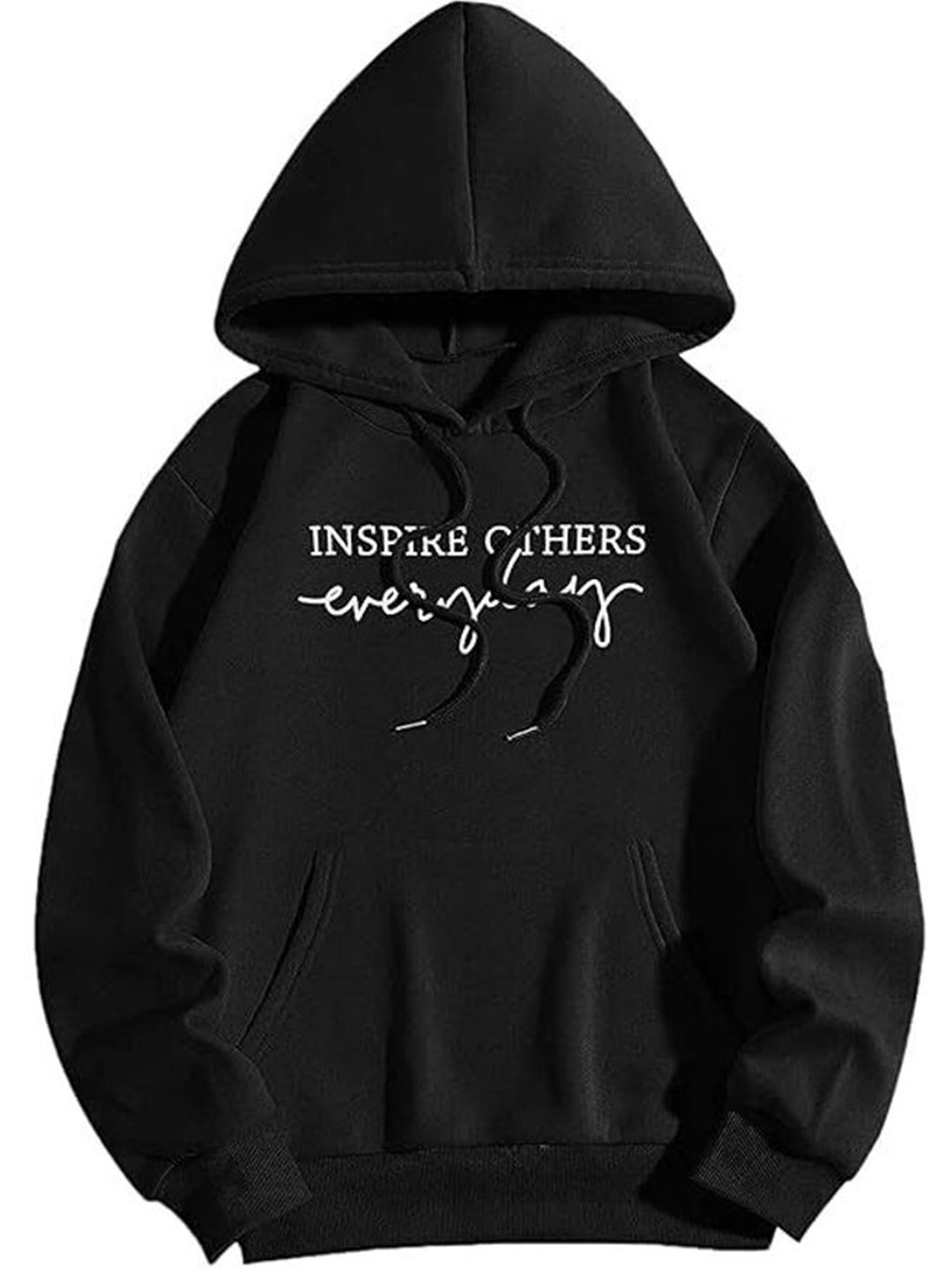

KASHIAN Women Printed Hooded Sweatshirt, Black