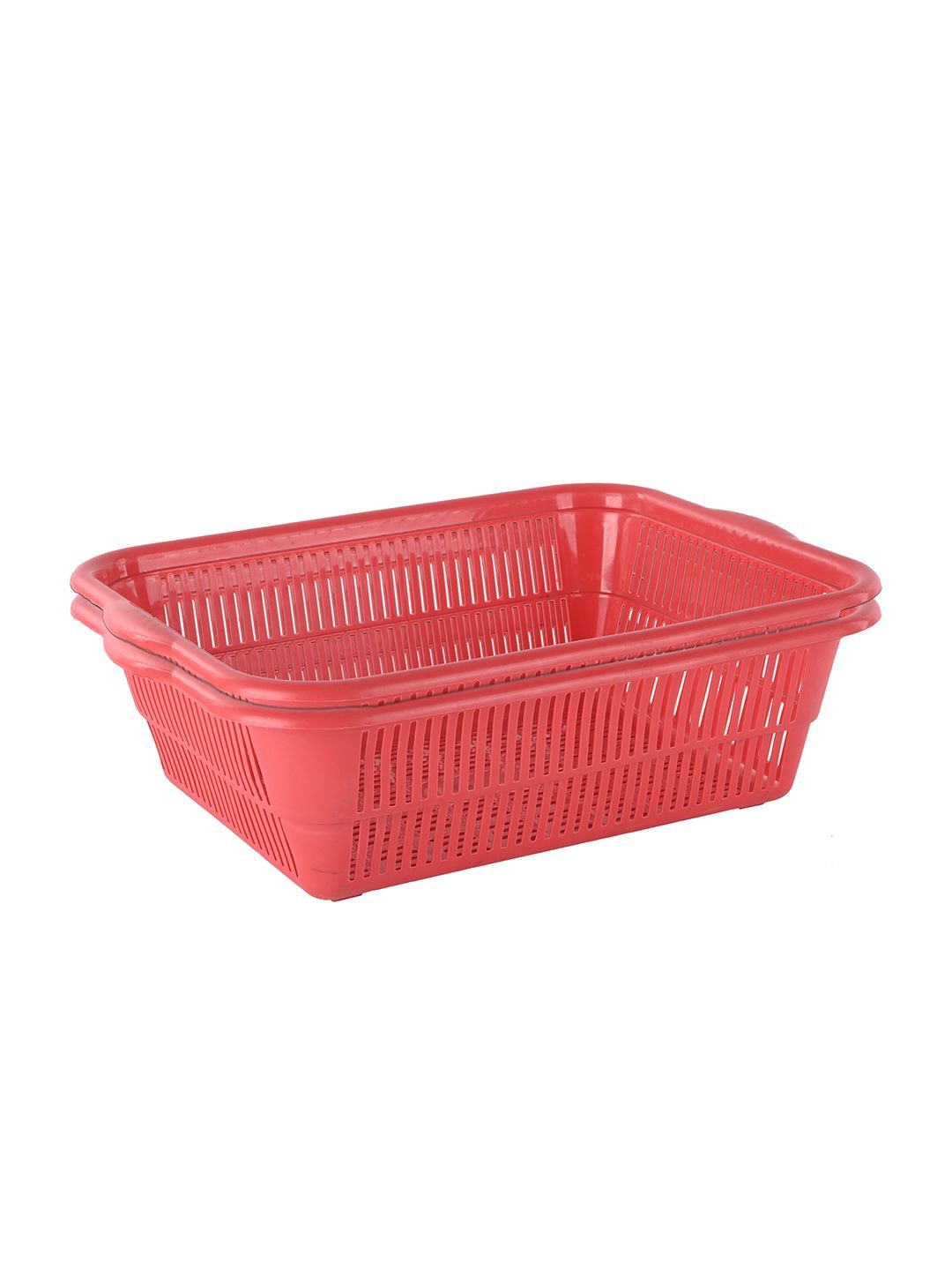 

Kuber Industries 2 Pieces Red Fruit and Vegetable Basket
