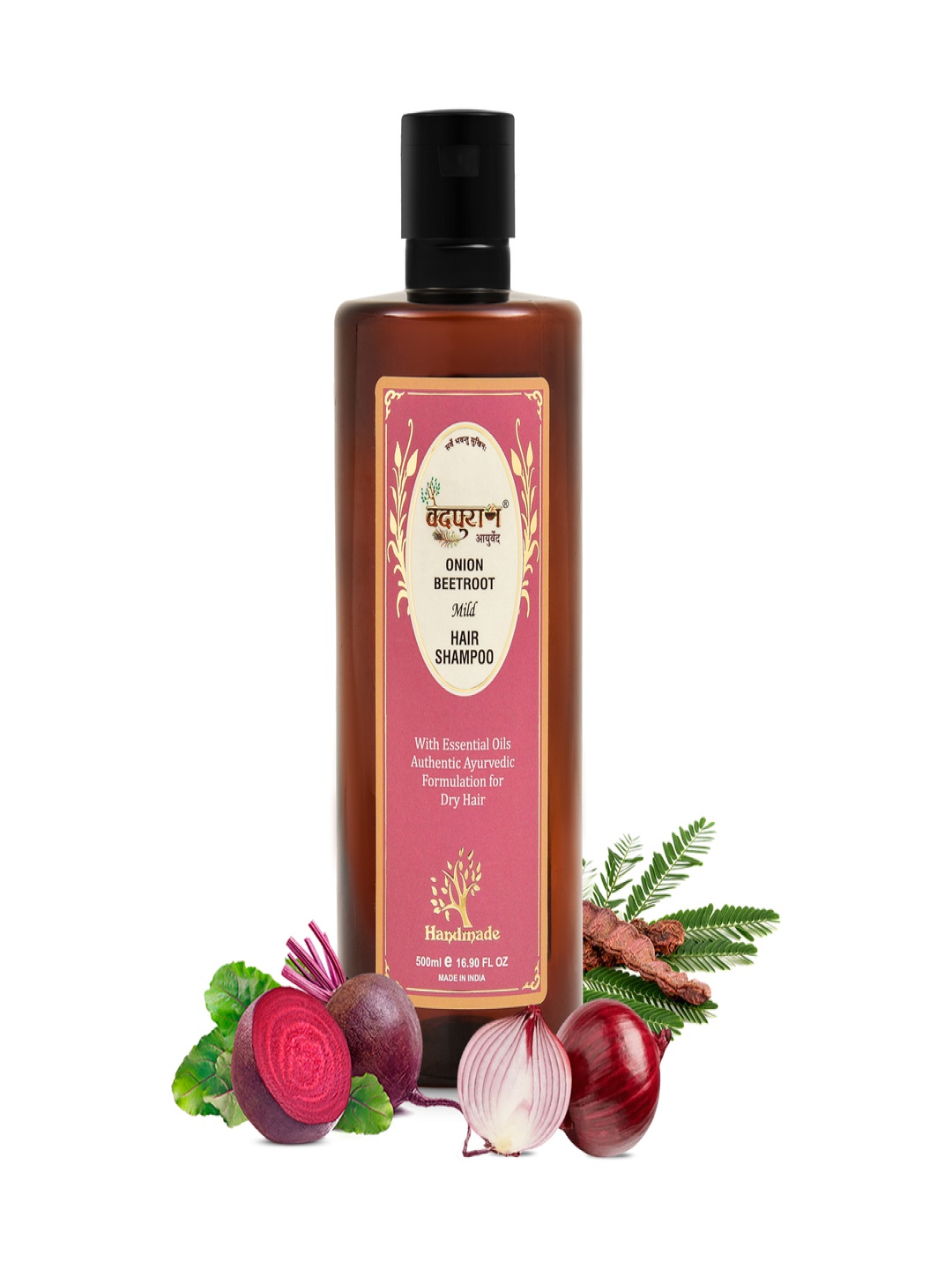 

VEDPURAN Onion Beetroot Mild Hair Shampoo- 500 ml, Pink
