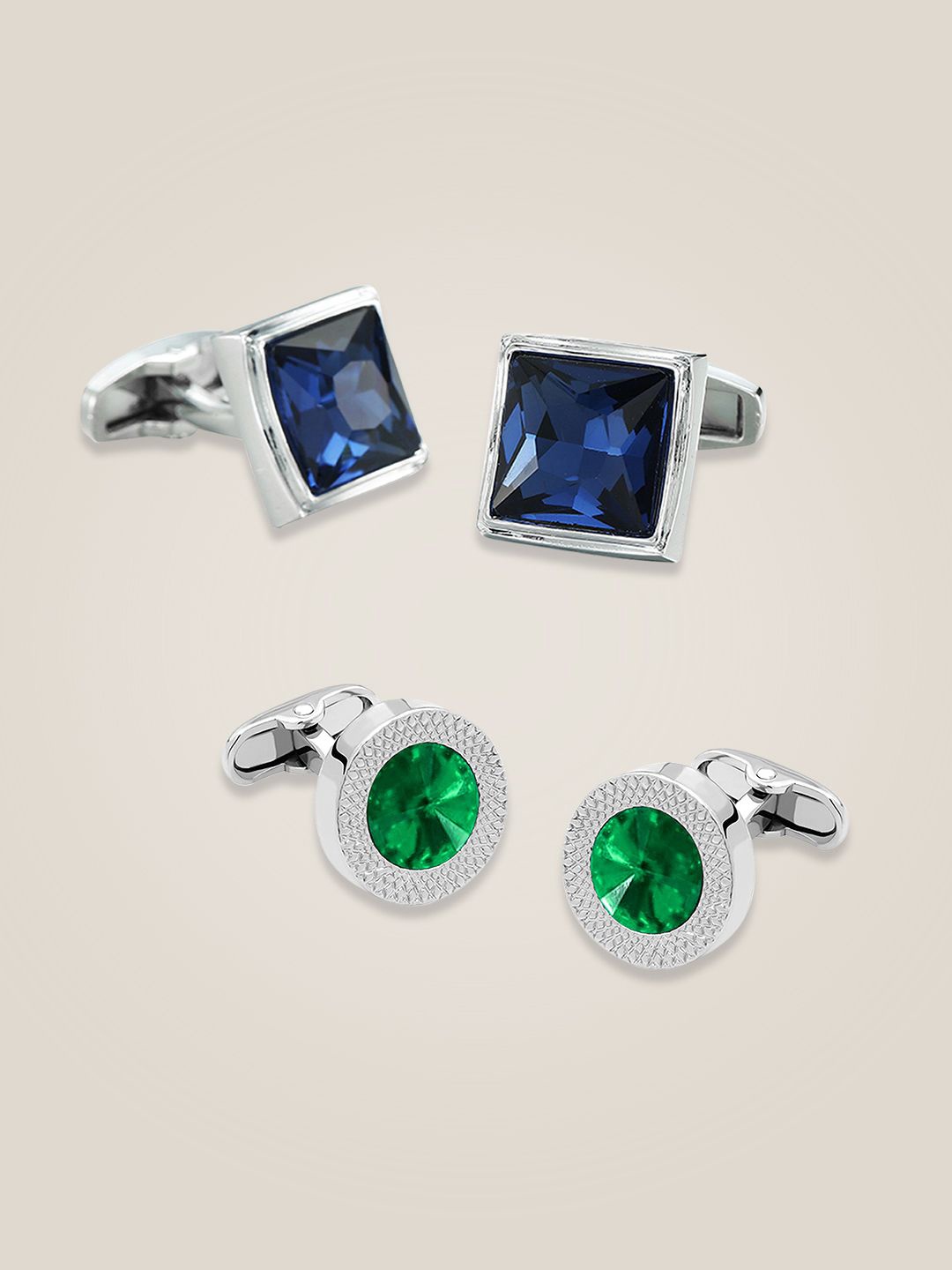 

Peora Geometric Cufflink, Silver