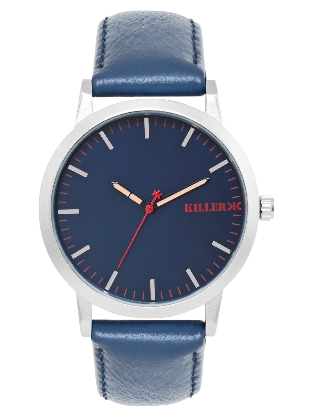 

Killer Men Brass Printed Dial & Leather Straps Analogue Watch KL25-2A, Blue