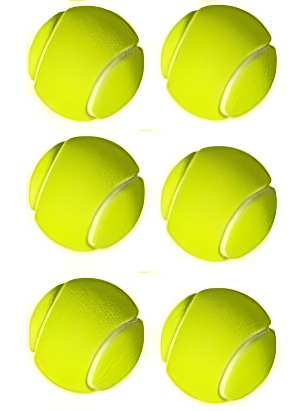 

HackerX Set Of 6 Pebble Trainy Sports Tennis Ball, Yellow