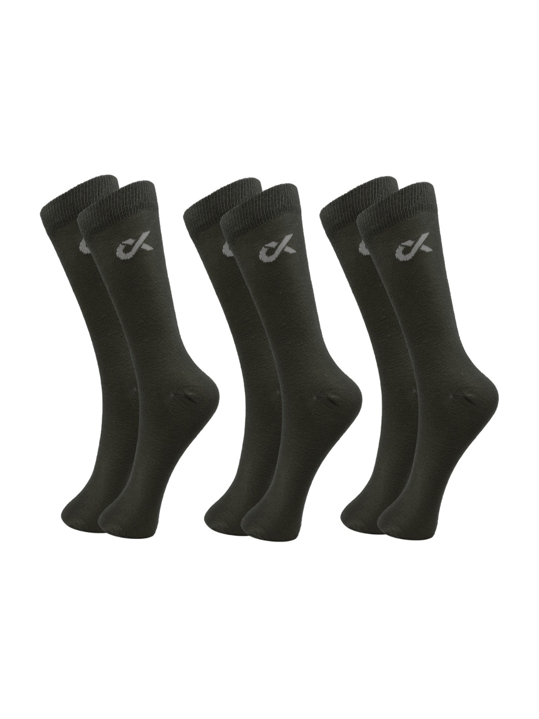 

Xjarvis Men Pack Of 3 Cotton Super Soft & Odour-Free Breathable Calf Length Socks, Olive