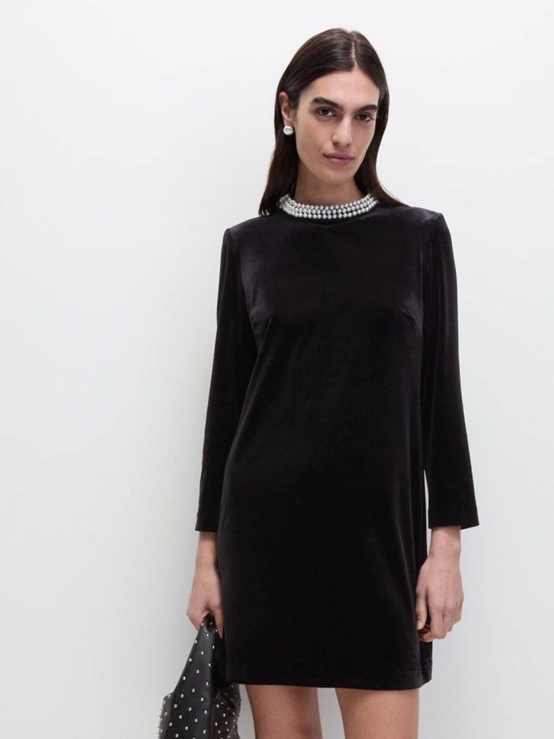 

Marks & Spencer Women A-Line Dress, Black