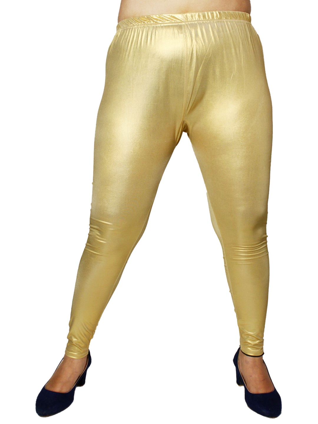 

PINK SHELL Women Shimmer Ankle Length Leggings, Gold