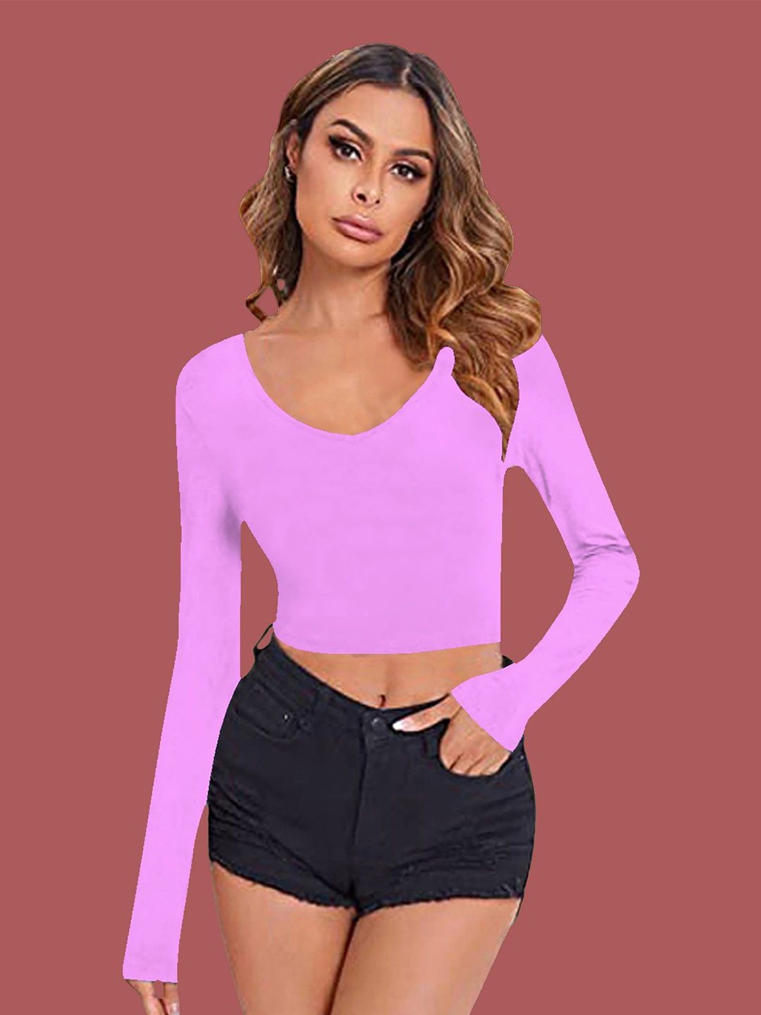 

Dream Beauty Fashion Women Crop Top, Lavender