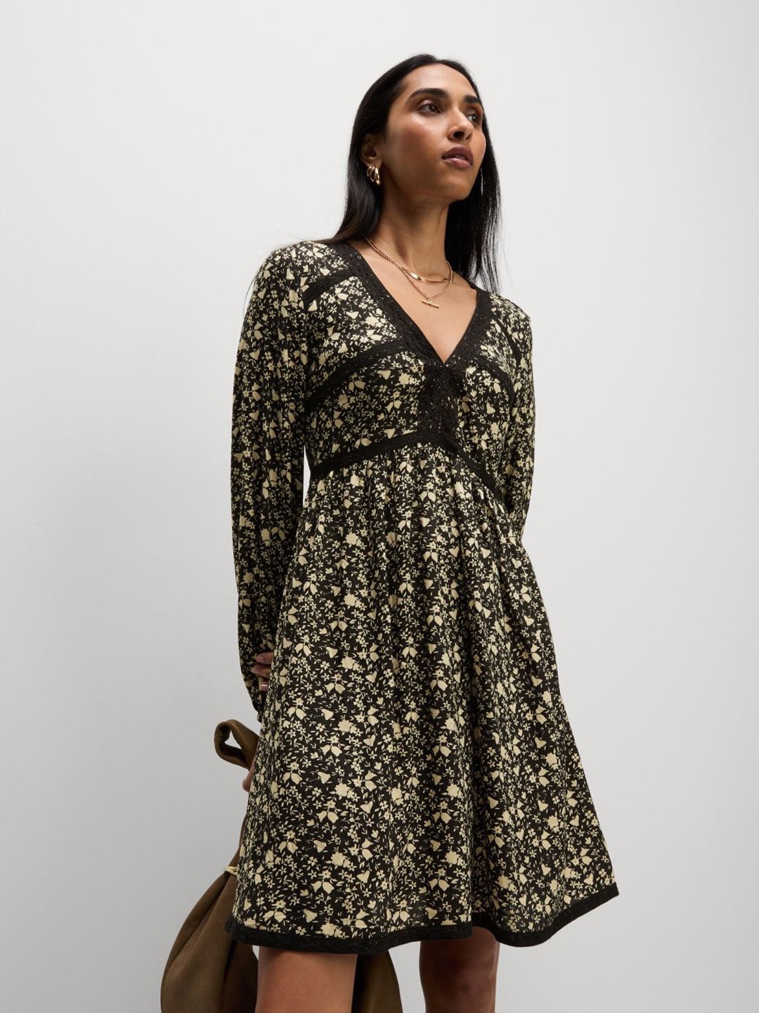 

Marks & Spencer Floral Print A-Line Dress, Multi