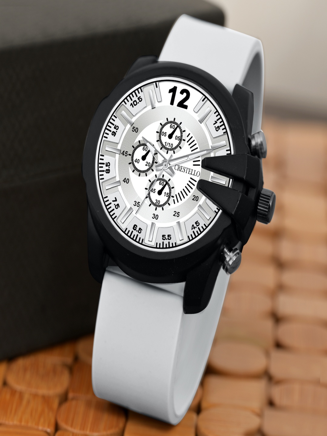 

CRESTELLO Men Dial & Straps Analogue Watch CR-DSL042-GREY, Silver