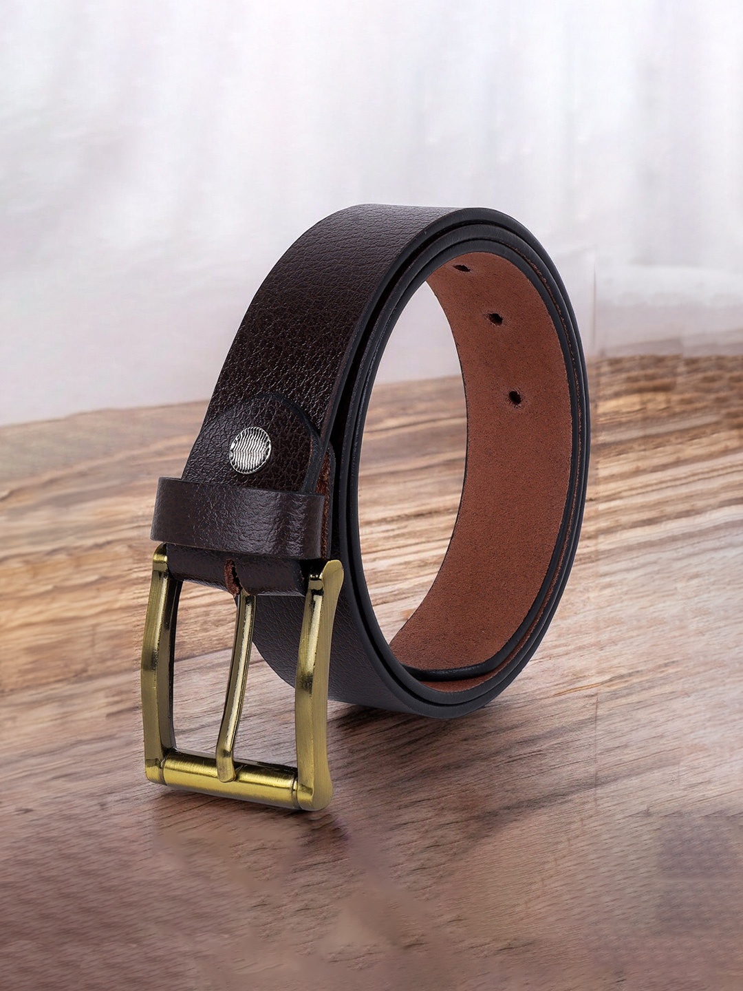 

Provogue Men Textured Leather Formal Belt, Brown