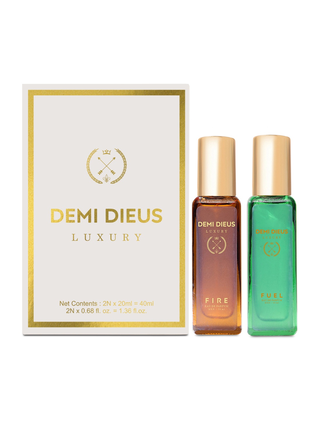 

DEMI DIEUS Set Of 2 Fire & Fuel Eau De Parfum - 20 ml Each, White