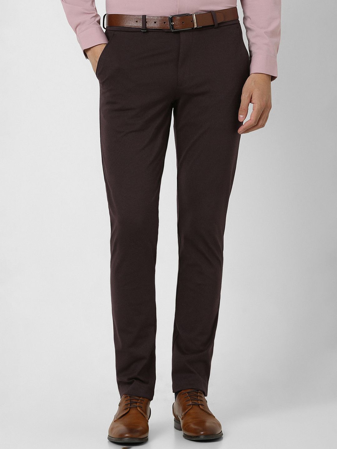 

Van Heusen Men Slim Fit Formal Trousers, Brown