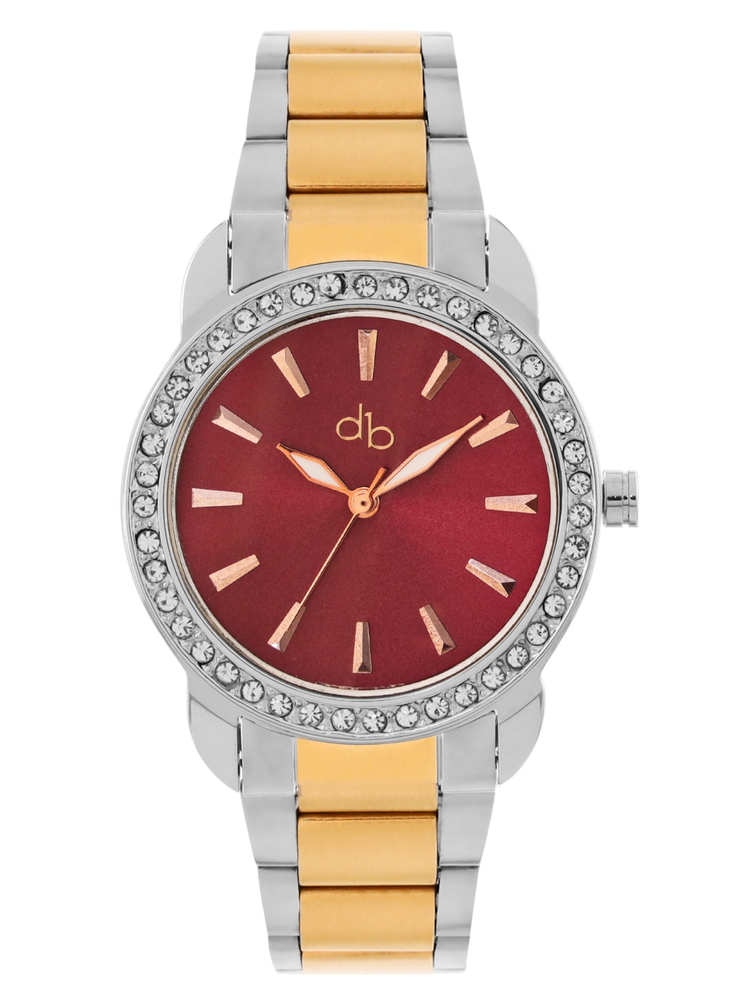 

DressBerry Women Brass Embellished Dial & Straps Analogue Watch MFBTMLDBA12, Maroon