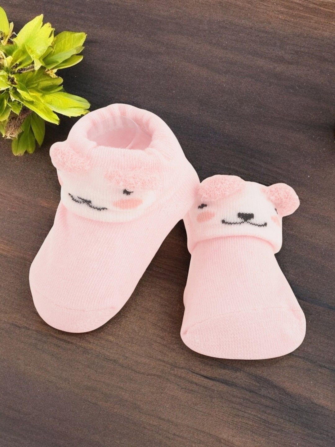 

Yellow Bee Infant Girls Patterned Ankle Length Socks, Pink
