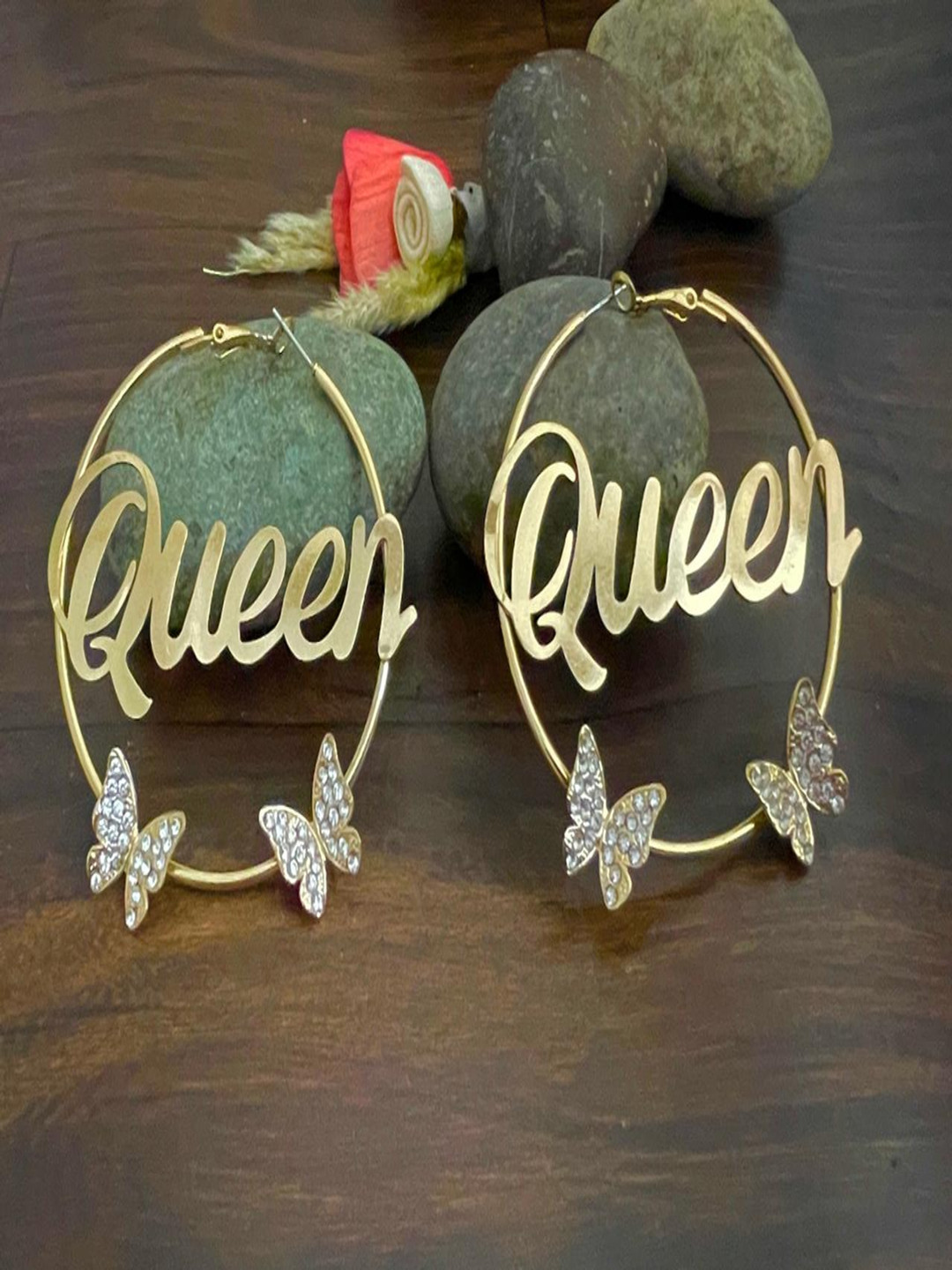 

MONI LIFESTYLE Contemporary Hoop Earrings, Rose gold