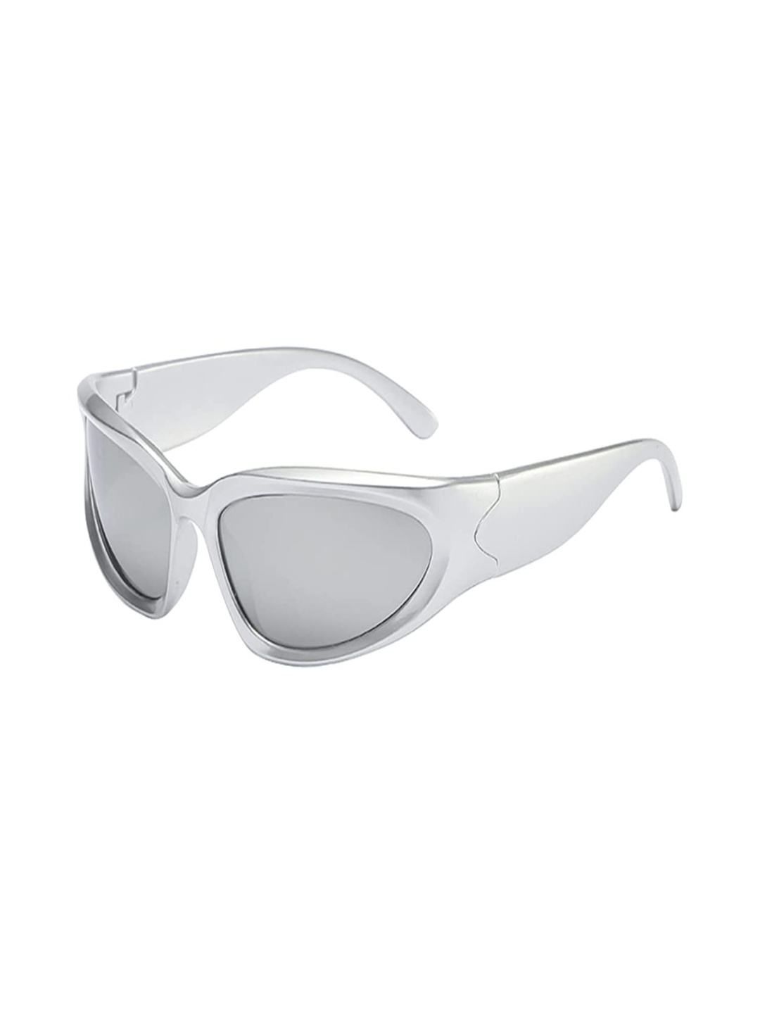 

4Flaunt Unisex Sports Sunglasses with UV Protected Lens 4F-FTRSTC01-SLVRM, Silver