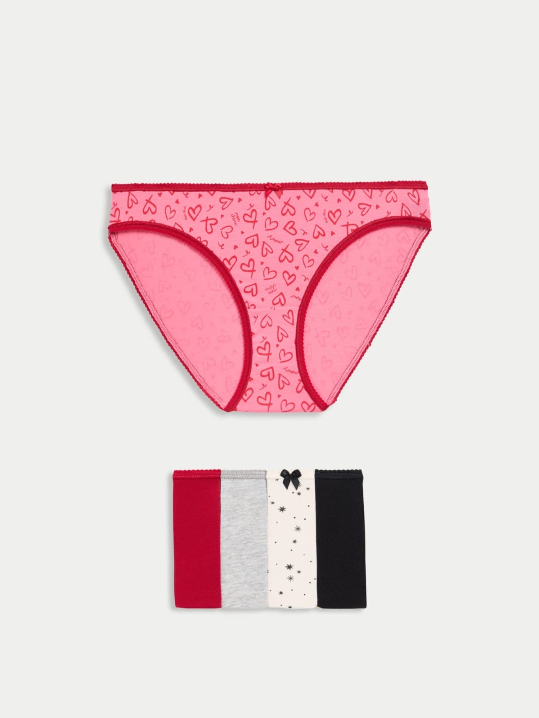 

Marks & Spencer Pack Of 5 Printed Bikini BriefsT615186NVERY PINK