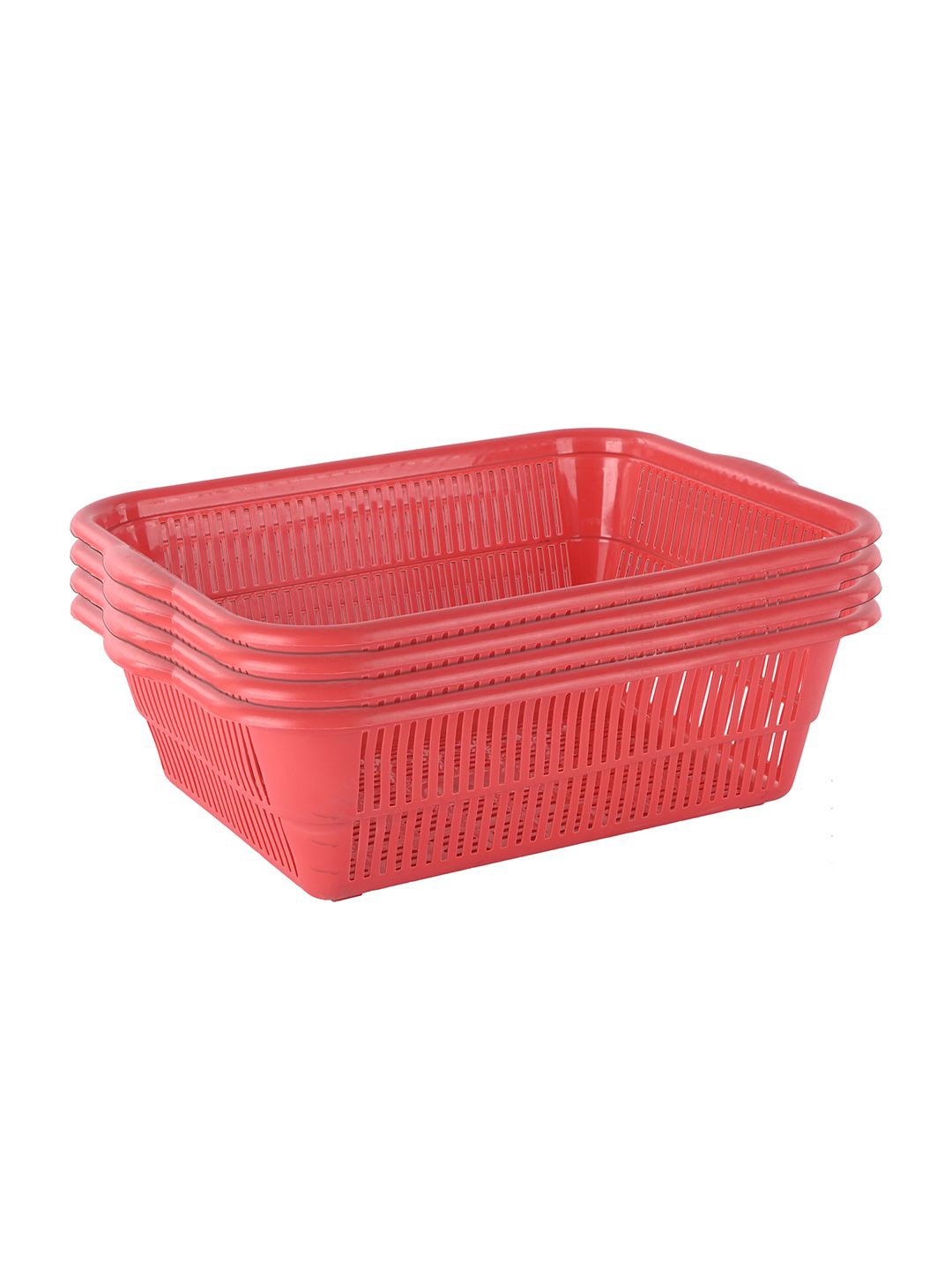 

Kuber Industries Red 4 Pieces Fruit and Vegetable Basket