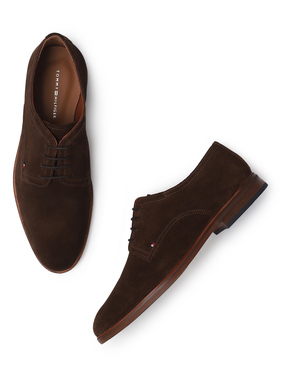 

Tommy Hilfiger Men Suede Derbys, Brown