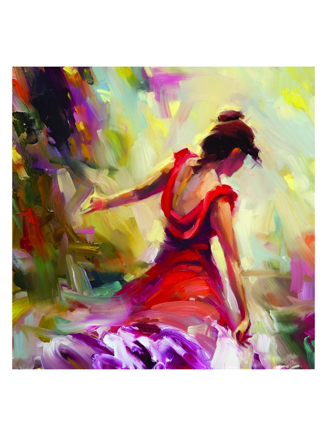 

Inephos Red & Purple Abstract Printed Canvas Wall Art