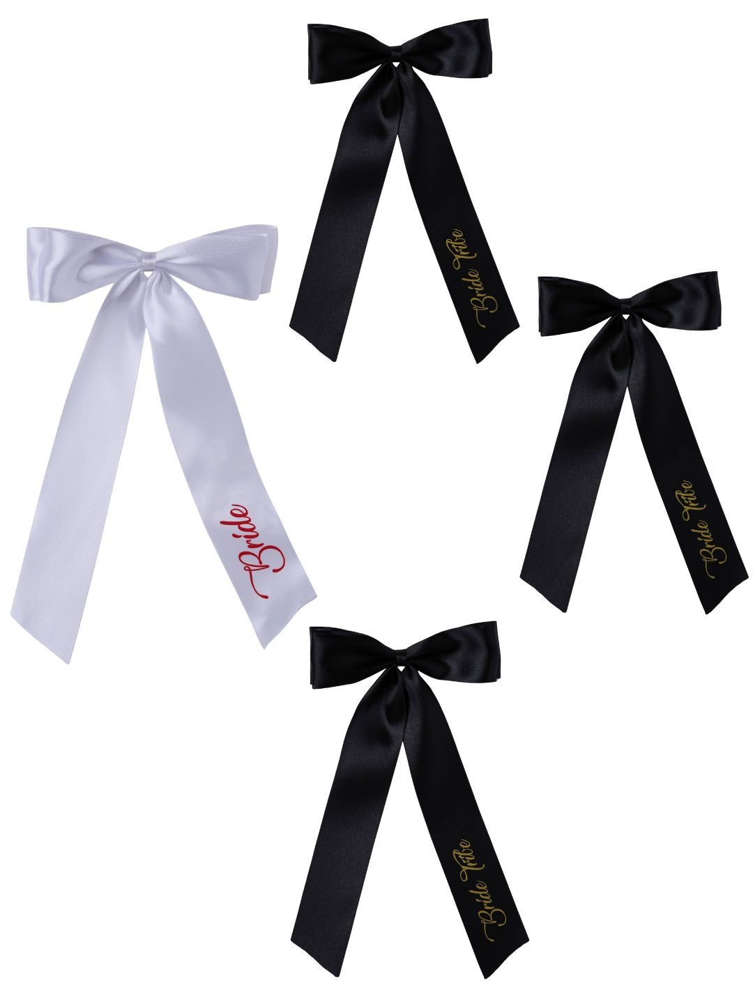 

Arendelle Women Set of 4 French Barrette, Black
