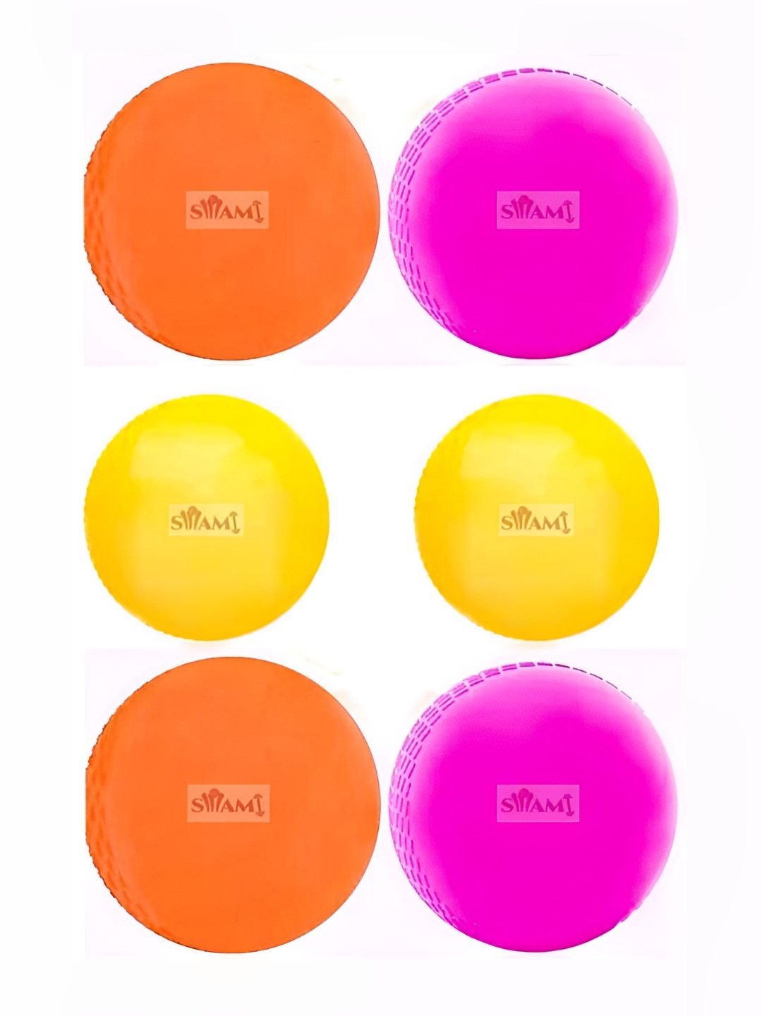 

HackerX Set Of 6 Textured Sports Cricket Wind Balls, Pink