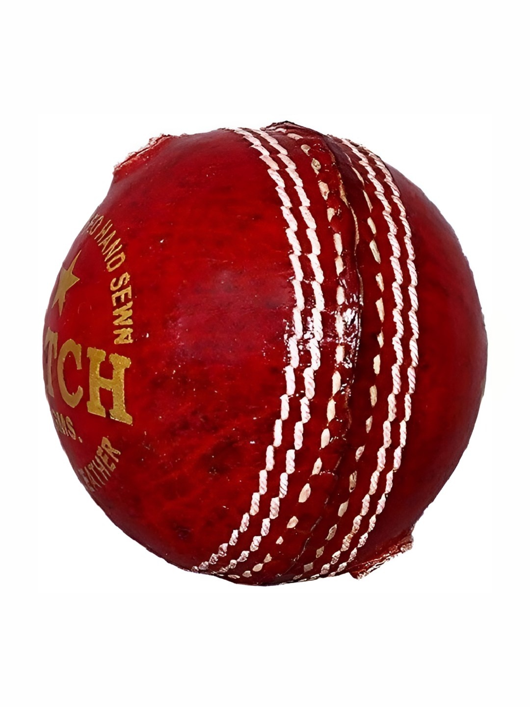

HackerX Leather CricketBall, Red