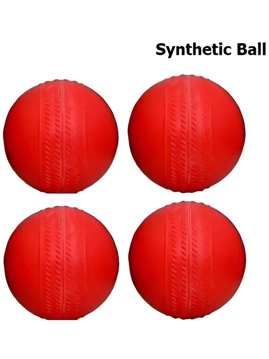 

HackerX 4Pcs Pebble Sports Cricket Ball, Red