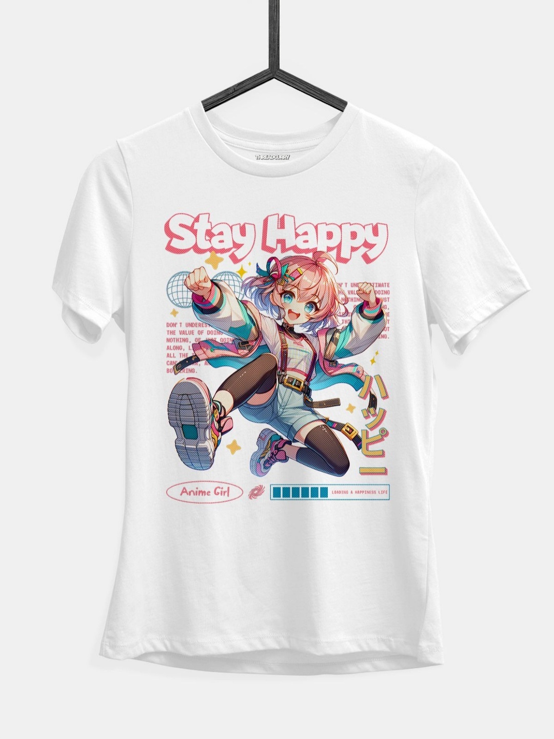 

THREADCURRY Girls Printed T-shirt, White