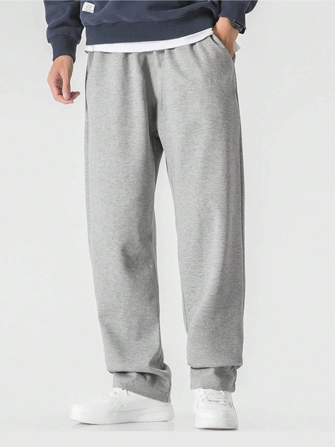 

Kotty Men Cotton Mid-Rise Track Pant, Grey