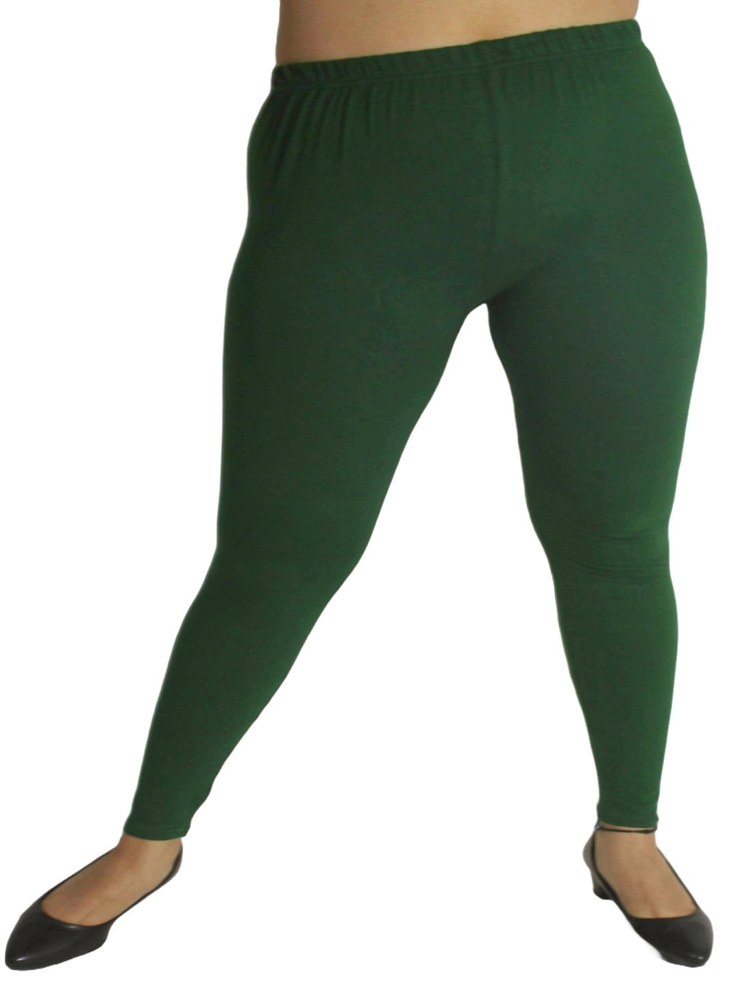 

PINK SHELL Women Cotton Ankle Length Leggings, Green