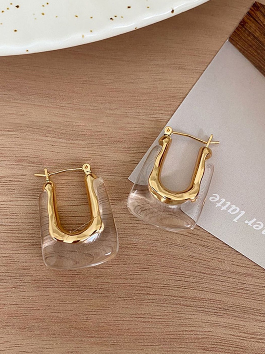 

Just Lil Things Contemporary Shaped Hoop Earrings, Gold