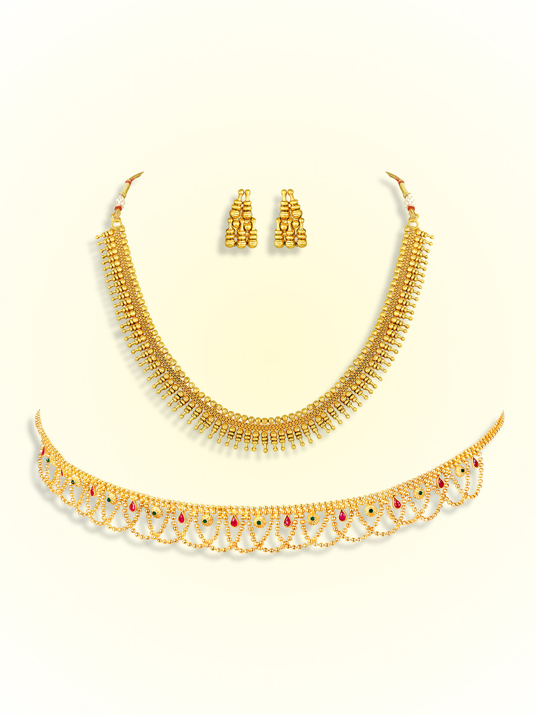 

Peora Gold-Plated Stone-Studded Jewellery Set