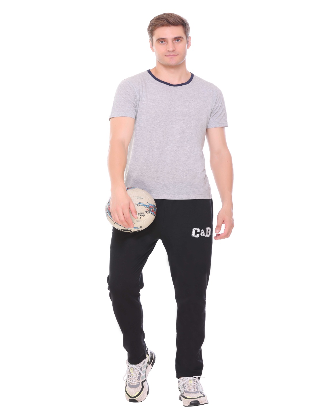 

Colors and Blends Men Printed Cotton Track Pants, Black